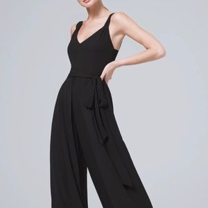 Slit-Detail Wide Legged Jumpsuit